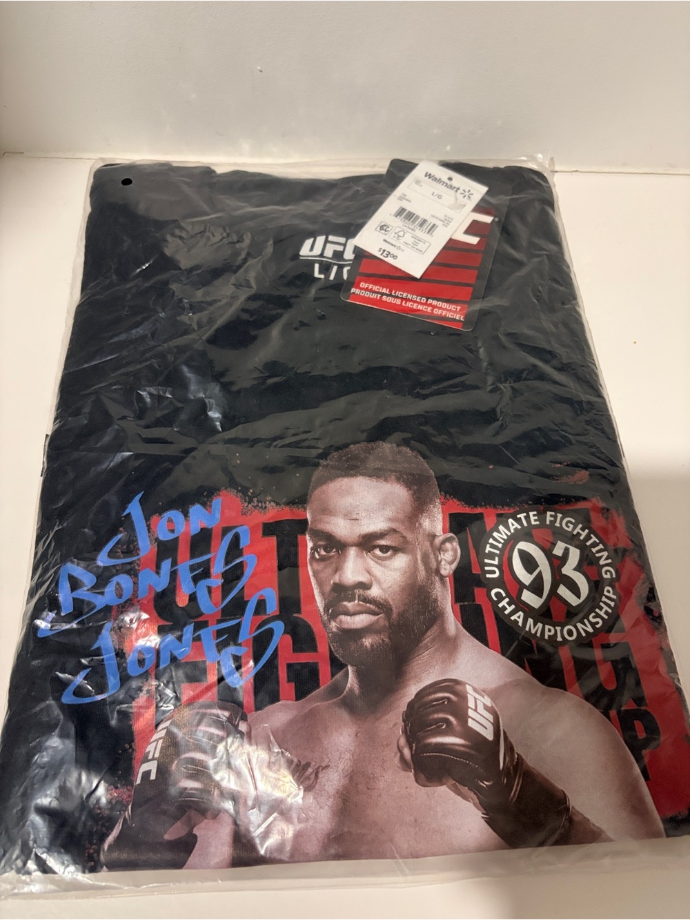 NWT UFC Jon Jones Graphic T-Shirt Men’s Size Large Black Tee